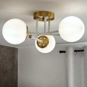 Brilagi - Lustră aplicată MALIVA 3xE14/15W/230V auriu/alb