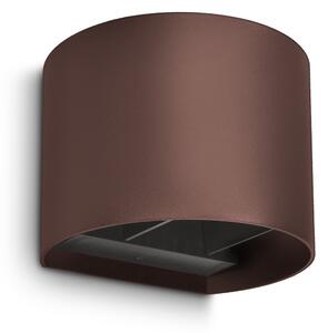 Brilagi - Aplica de perete LED pentru exterior RONDO, 6 W, 230 V, maro, IP54