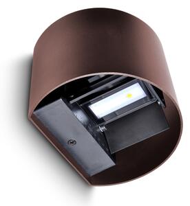 Brilagi - Aplica de perete LED pentru exterior RONDO, 6 W, 230 V, maro, IP54