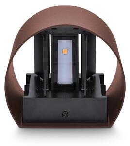 Brilagi - Aplica de perete LED pentru exterior RONDO, 6 W, 230 V, maro, IP54