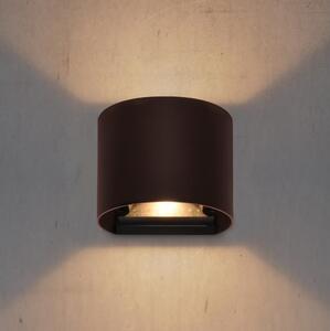 Brilagi - Aplica de perete LED pentru exterior RONDO, 6 W, 230 V, maro, IP54