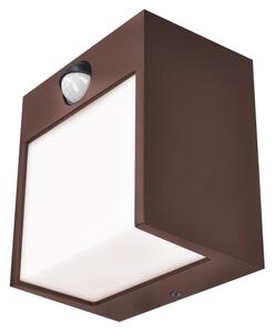 Brilagi-LED Aplică de exterior cu senzor TERNI, LED 12W, 230V, maro, IP44