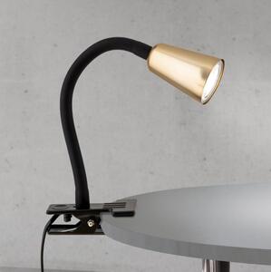 Orion DOTTY - Lampă de birou flexibilă cu clemă, 1xGU10/10W/230V, alamă/negru