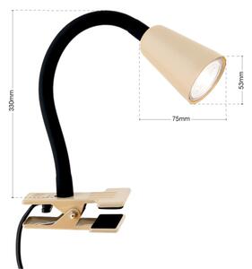 Orion DOTTY - Lampă de birou flexibilă cu clemă, 1xGU10/10W/230V, bej/negru