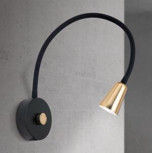 Orion DOTTY - Lampă de perete flexibilă dimmabilă 1xGU10/10W/230V negru/alamă