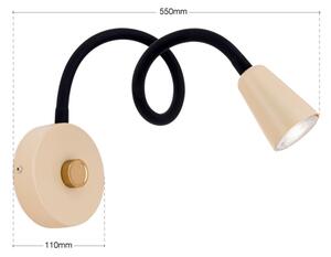 Orion - Aplică de perete flexibilă DOTTY, dimerizabilă, 1xGU10/10W/230V, bej/negru
