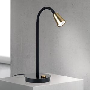 Orion - Lampă de masă DOTTY, dimabilă, cu braț flexibil, 1xGU10/10W/230V, negru/alamă