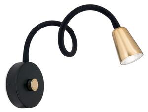 Orion DOTTY - Lampă de perete flexibilă dimmabilă 1xGU10/10W/230V negru/alamă