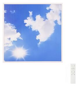 Brilagi-LED SLIMFRAME SKY – corp de iluminat LED dimabil, 58W, 230V, 60x60 cm, argintiu/albastru + telecomandă