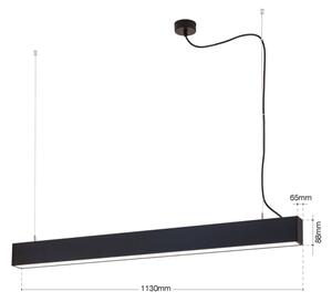 Orion - Lampă LED 2-în-1 pentru tavan și suspendată PALKKI LED, 38W, 230V, 3000/4000/5000K, negru