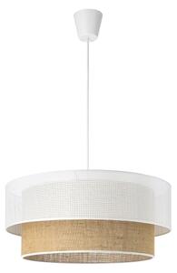 Lustră pe cablu BORHO 1xE27/60W/230V, diam. 40 cm, alb/jută