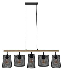 Brilo 4078-054 - Candelabru pe cablu WOOD & STYLE 5xE27/60W/230V
