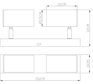 Spot Globo 57911-2P ROBBY 2xGU10/25W/230V portocaliu