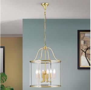 Orion - Candelabru BRUNO cu lanț, 6xE14/40W/230V, diam. 43 cm, auriu