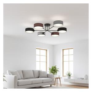 Lustră aplicată MAGA, 6 x E14, 10 W, 230 V, negru/maro/gri