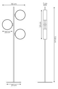 Lampadar DRUMZ 3xE14/10W/230V bej