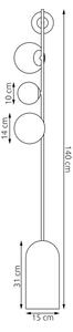 Lampă de podea ETNO, 4 x G9, 8 W, 230 V, portocalie
