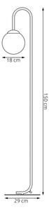 Lampadar FLOR 1xE14/10W/230V gri