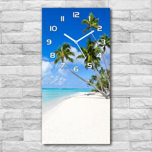 Ceas de sticlă pe perete vertical plaja tropicala