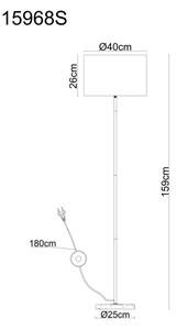 Globo 15968S - Lampă de podea DELEON 1xE27/60W/230V