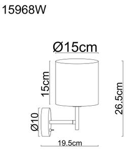Globo 15968W - Aplică de perete DELEON, 1xE14/40W/230V