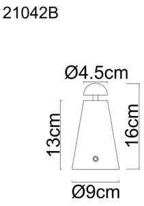 Globo 21042B - Lampă de birou reîncărcabilă, dimabilă, cu control tactil LIVA LED/1,2W/5V 1200 mAh