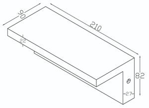 Top Light - Ven lampă de perete LED cu senzor ELON LED/10W/230V 3000/4000/6000K IP54