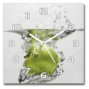 Ceas de sticlă pe perete pătrat Apple a sub apă