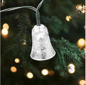 Ghirlandă LED de exterior 20xLED/2xAA, 2,2 m, IP44, clopoței multicolori