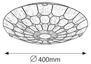 Brilagi - Plafonieră Tiffany DORAN din vitralii, 2xE27/60W/230V