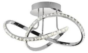 Plafonieră LED aplicată reglabilă ABRO LED/26W/230V, crom lucios