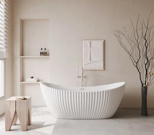 Cada acril freestanding Celeste Alba, Alb lucios, 170 cm, 5049