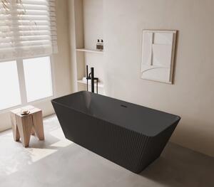 Cada acril freestanding, Negru Mat, 160x75x58 cm, 5038S