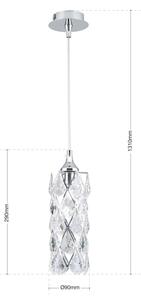 Orion - Lustră suspendată RITA, 1xG9/40W/230V, crom lucios
