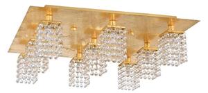 Eglo 97722 - Lustră aplicată LED de cristal PYTON GOLD 9xG9/3W/230V