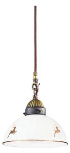 Kolarz 731.30.150 - Pendul NONNA pe cablu, 1xE27/75W/230V, diametru 20 cm, detalii în stil coarne de cerb, rose gold