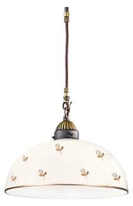 Kolarz 731.30.171 - Pendul suspendat pe cablu NONNA 1xE27/75W/230V, diam. 30 cm, design floral, aur roz