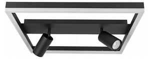 Plafonieră LED 38W/230V + 2x GU10/30W, neagră