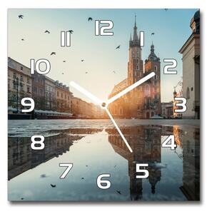 Ceas perete din sticlă pătrat Cracovia, Polonia