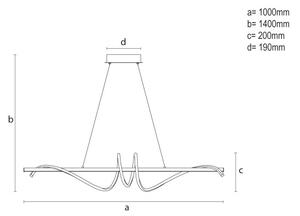 Lustră LED reglabilă pe cablu LED/50W/230V 3000-6500K 100 cm + telecomandă