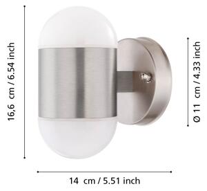 Eglo MEROLA 75392 - Aplica de perete pentru exterior cu LED, 2xLED/3,7W/230V, IP44, crom mat