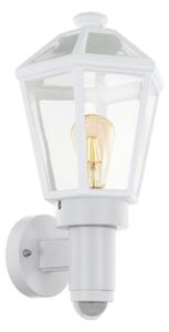 Eglo 79288 - Aplica de exterior MONSELICE cu senzor, 1xE27, 28W, 230V, IP44, alb