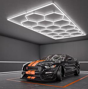 Plafonieră LED 696W, 85-265V, 6500K, 484x243 cm, CRI 90, IP44, alb