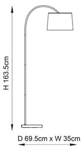 Lampă de podea CARLSON 1xE27/60W/230V, gri/negru - Endon 78163
