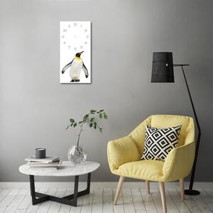 Ceas vertical de perete din sticlă Pinguin