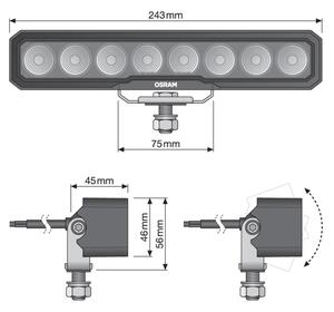 Osram-LED Lampă spot auto LIGHTBAR WL VX250-WD LED/36W/12/24V 6000K