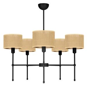 Candelabru pe tijă MADELA, 5 x E14/40W/230V, iută/negru