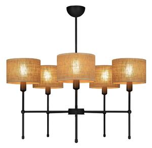 Candelabru pe tijă MADELA, 5 x E14/40W/230V, iută/negru