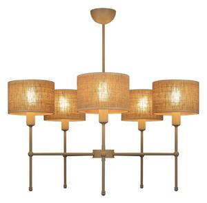 Candelabru cu tijă MADELA 5xE14/40W/230V iută/bej