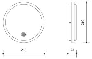 Aplica de perete LED pentru exterior cu senzor, 15W/230V, IP65, alb